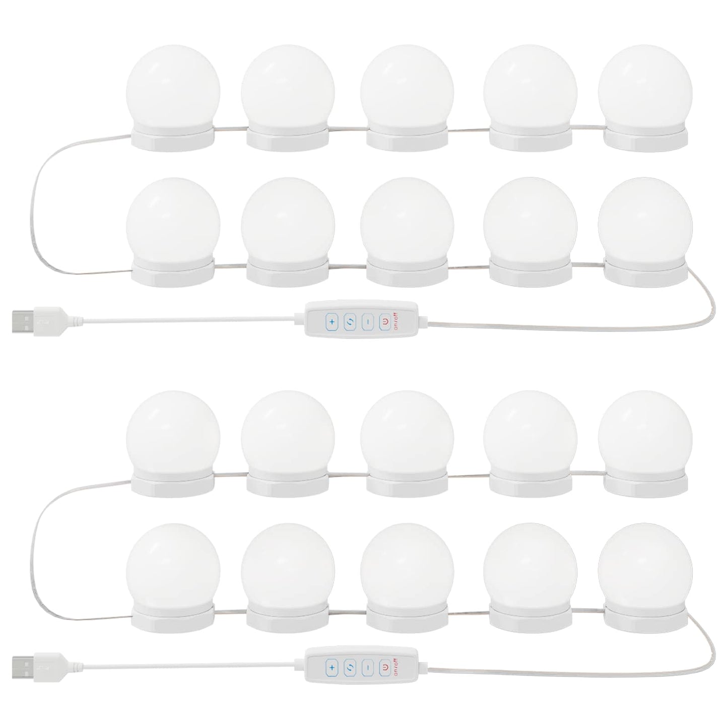 Spejl Lygter 2 pcs Hvid 4.5 x 4.5 x 4.8 cm Plastik