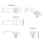 LED Strip Clips 23,8 mm 12 pcs Transparent Plastik og Jern