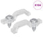 LED Strip Clips 23,8 mm 2 pcs Transparent Plastik og Jern
