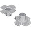 Pronged T-nut 2 pcs Sølv M6 mm Stål