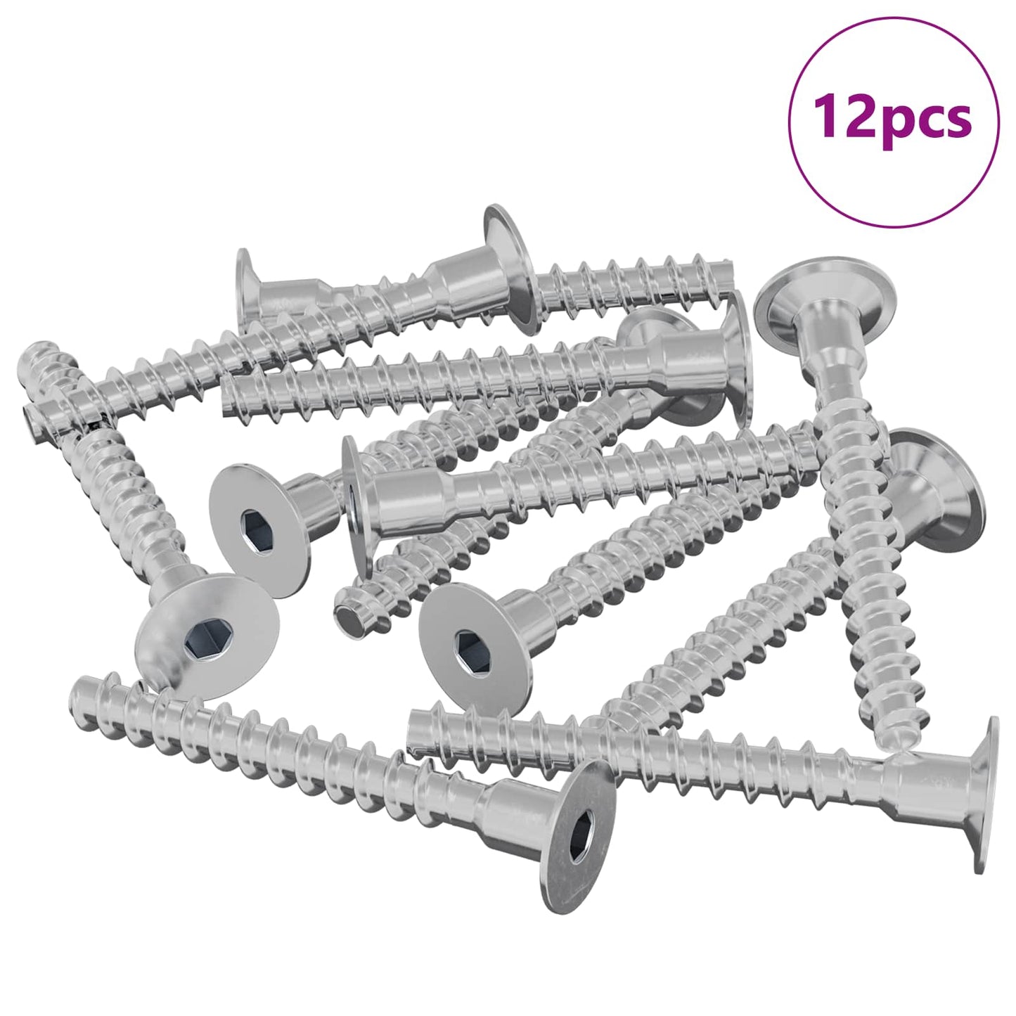 Skrue 12 pcs Zinkbelagt 5 x 40 mm Jern