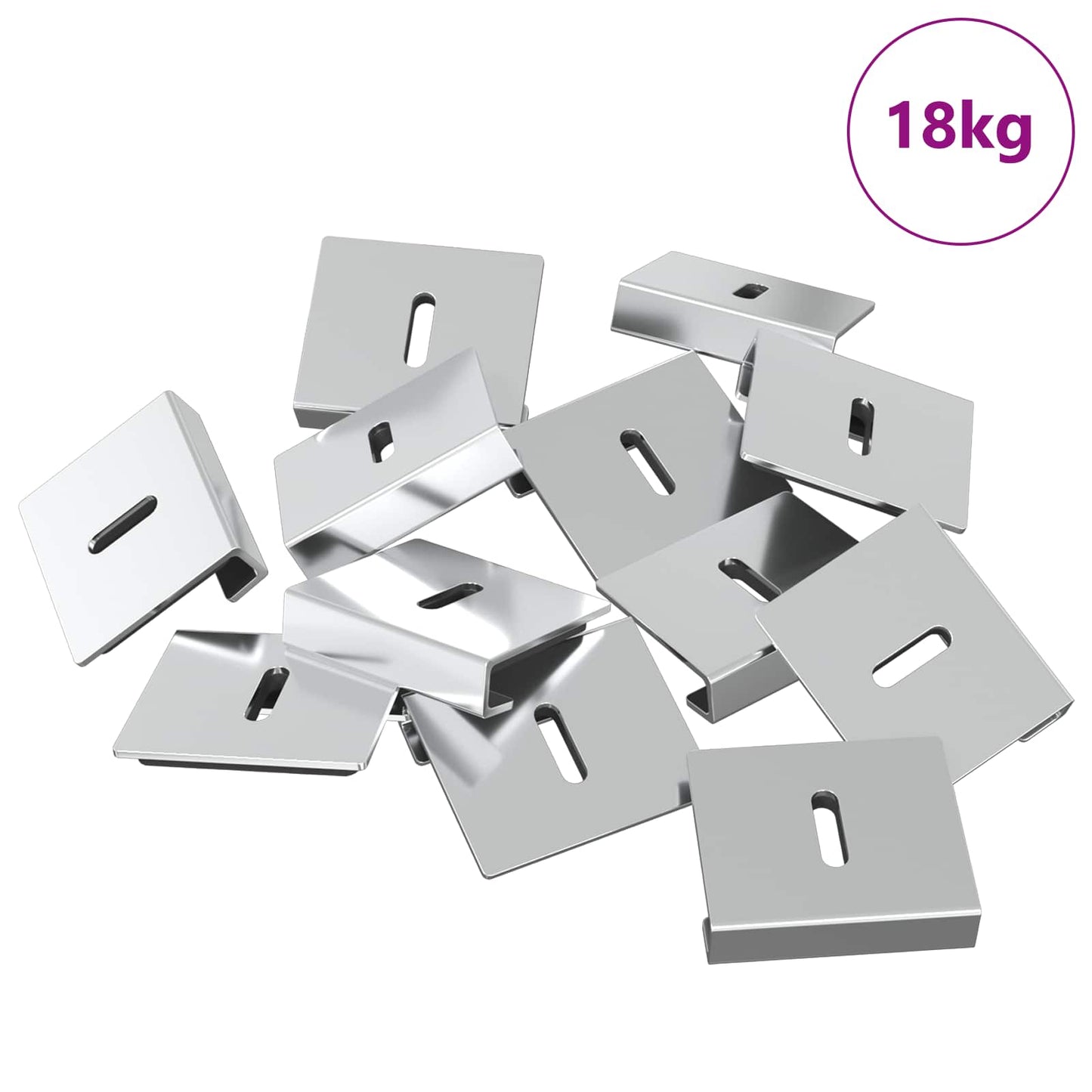 Spejlholdningsbracket 340 pcs Nikkel 35 x 30 x 8,3 mm Stål