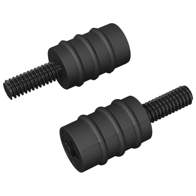 Afstandsskrue 2 pcs Sort M4 Gummi og stål