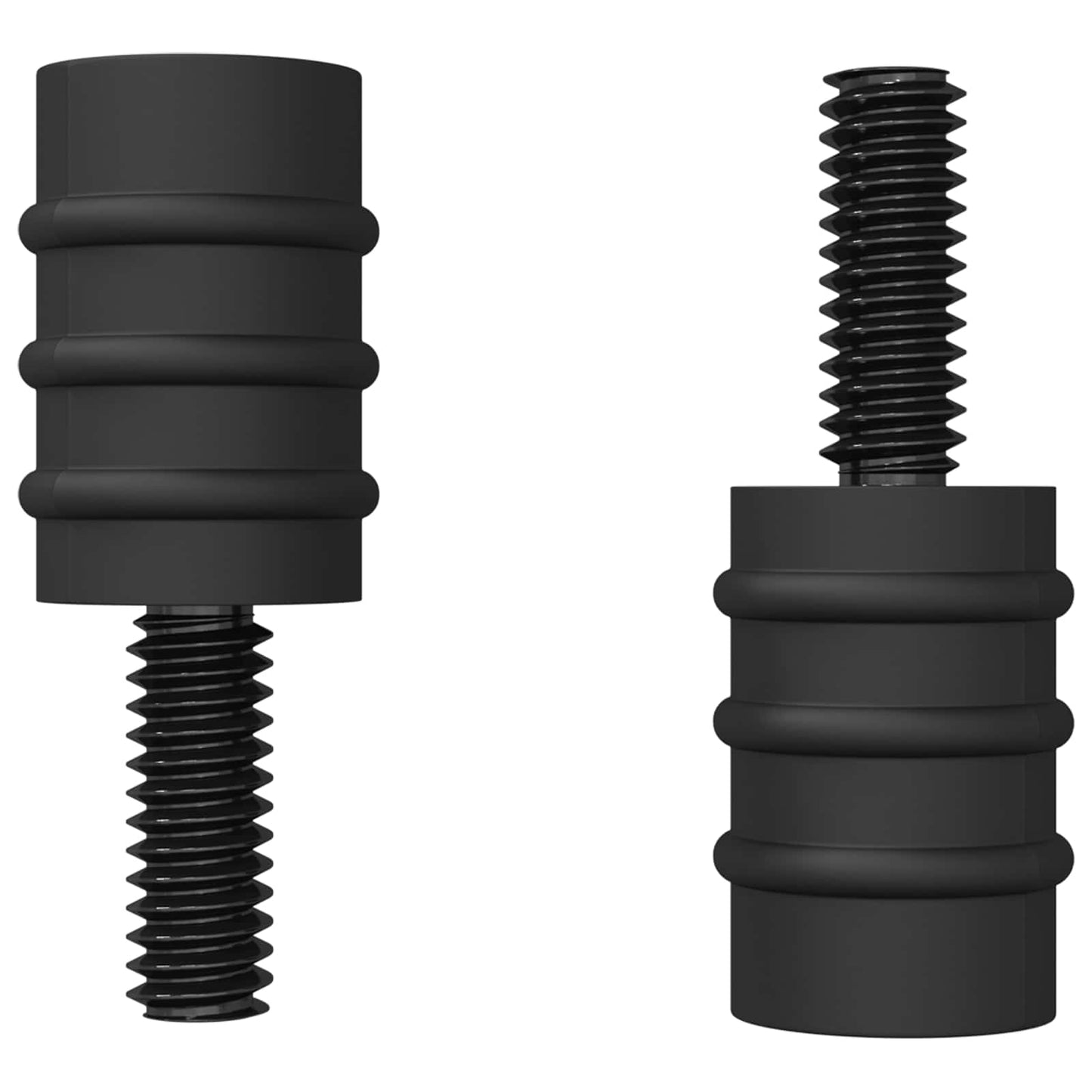 Afstandsskrue 4865 pcs Sort M4 Gummi og stål