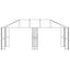 Gazebo Ramme 6 x 3 m Sort Stål