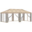 Gazebo Ramme 6 x 3 m Sort Stål