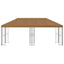 Pavillon med sidetapper 6 x 3 m Beige Polyester og Stål 190
