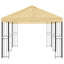 Pavillon med sidetapper 6 x 3 m Cremefarvet Polyester og Stål