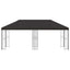 Pavillon med sidetapper 6 x 3 m Antracit Polyester og Stål 190