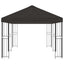 Pavillon med sidetapper 6 x 3 m Antracit Polyester og Stål 190