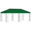 Pavillon med sidetapper 6 x 3 m Grøn Polyester og Stål 190
