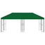 Pavillon med sidetapper 6 x 3 m Grøn Polyester og Stål 190