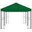 Pavillon med sidetapper 6 x 3 m Grøn Polyester og Stål 190
