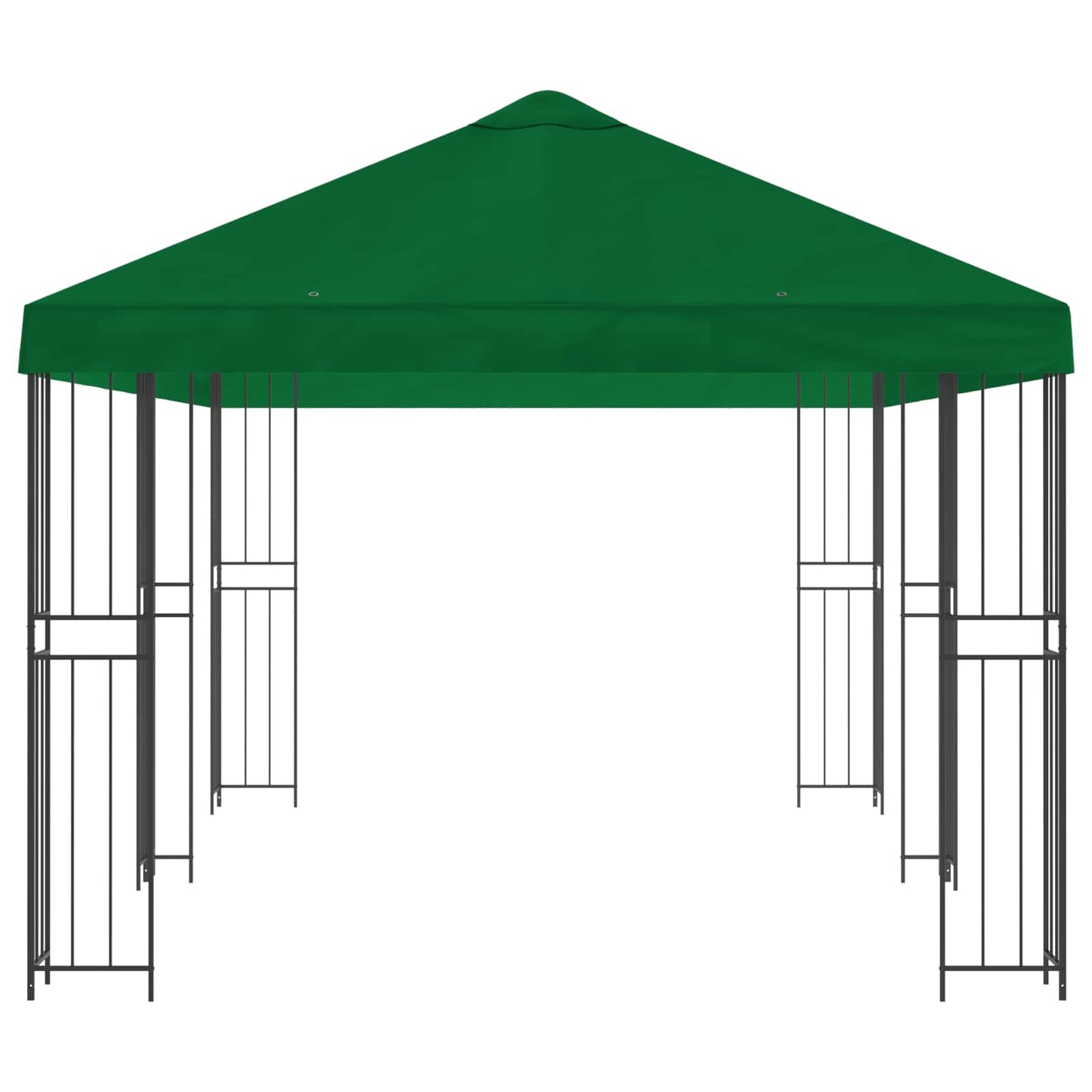 Pavillon med sidetapper 6 x 3 m Grøn Polyester og Stål 190