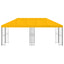 Pavillon med sidetapper 6 x 3 m Gul Polyester og Stål 190