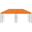 Pavillon med sidetapper 6 x 3 m Orange Polyester og Stål 190