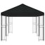 Pavillon med sidetapper 6 x 3 m Sort Polyester og Stål 190