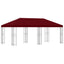 Pavillon med sidetapper 6 x 3 m Bordeaux Polyester og Stål 190