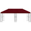 Pavillon med sidetapper 6 x 3 m Bordeaux Polyester og Stål 190