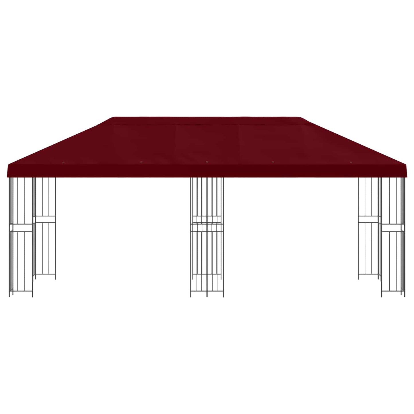 Pavillon med sidetapper 6 x 3 m Bordeaux Polyester og Stål 190