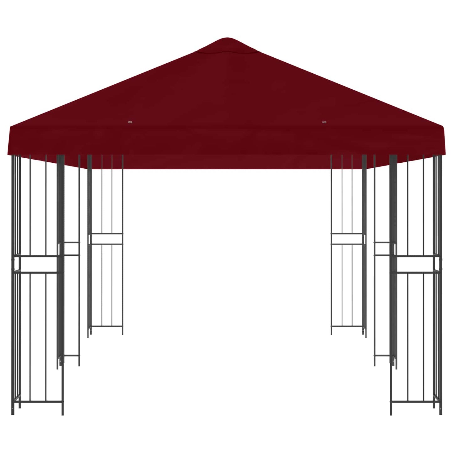 Pavillon med sidetapper 6 x 3 m Bordeaux Polyester og Stål 190