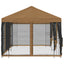 Pavillon med sidetapper 6 x 3 m Beige Polyester og Stål 190