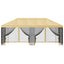Pavillon med sidetapper 6 x 3 m Cremefarvet Polyester og Stål
