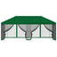 Pavillon med sidetapper 6 x 3 m Grøn Polyester og Stål 190
