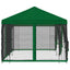 Pavillon med sidetapper 6 x 3 m Grøn Polyester og Stål 190