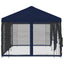 Pavillon med sidetapper 6 x 3 m Blå Polyester og Stål 190