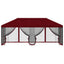 Pavillon med sidetapper 6 x 3 m Bordeaux Polyester og Stål 190