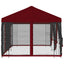 Pavillon med sidetapper 6 x 3 m Bordeaux Polyester og Stål 190