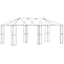 Gazebo Ramme 6 x 3 m Sort Stål