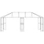 Gazebo Ramme 6 x 3 m Sort Stål