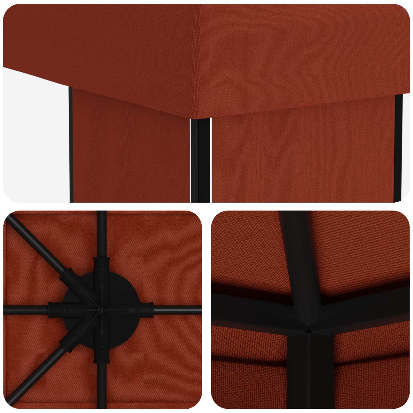 Have Gazebo 6 x 3 m Terrakotta Polyester og Stål 190