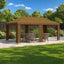 Have Gazebo 6 x 3 m Gråbrun Polyester og Stål 190