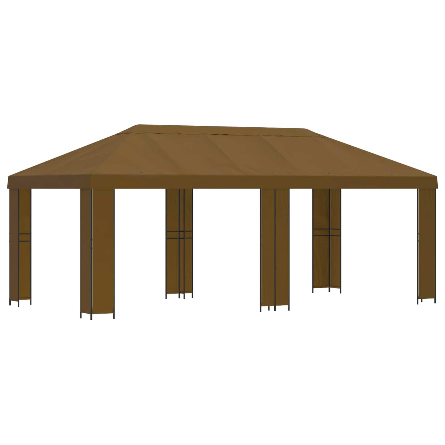 Have Gazebo 6 x 3 m Gråbrun Polyester og Stål 190