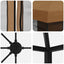 Pavillon med sidetapper 6 x 3 m Beige Polyester og Stål 190