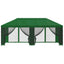 Pavillon med sidetapper 6 x 3 m Grøn Polyester og Stål 190