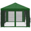Pavillon med sidetapper 6 x 3 m Grøn Polyester og Stål 190