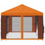 Pavillon med sidetapper 6 x 3 m Orange Polyester og Stål 190