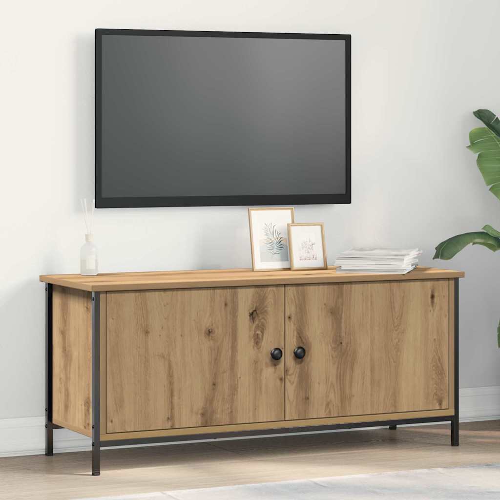 TV-skab Artisan Egetræ 100 x 35 x 45 cm Konstrueret træ