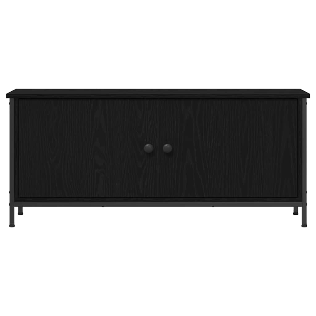 TV-skab Sort eg 100 x 35 x 45 cm Konstrueret træ