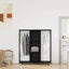 Garderobe med hylde Sort eg 102 x 38 x 110 cm Konstrueret træ