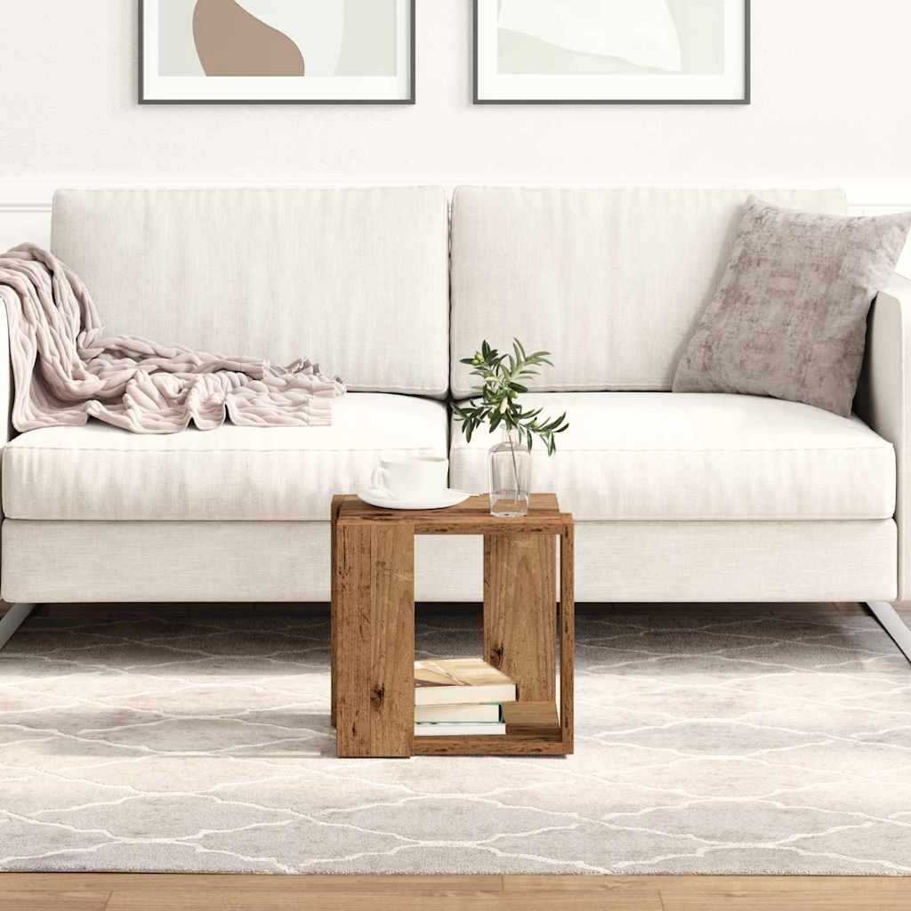 Sofabord Gammelt træ 32 x 32 x 30 cm Konstrueret træ