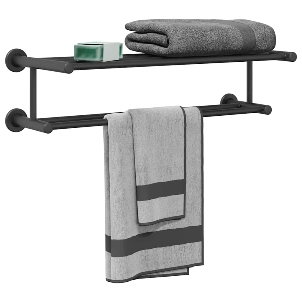 Håndklædestang Sort 61 x 23 x 17 cm Rustfrit stål