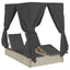 Dobbelt solstol Lysegrå 205 x 129 x 200 cm polyrattan