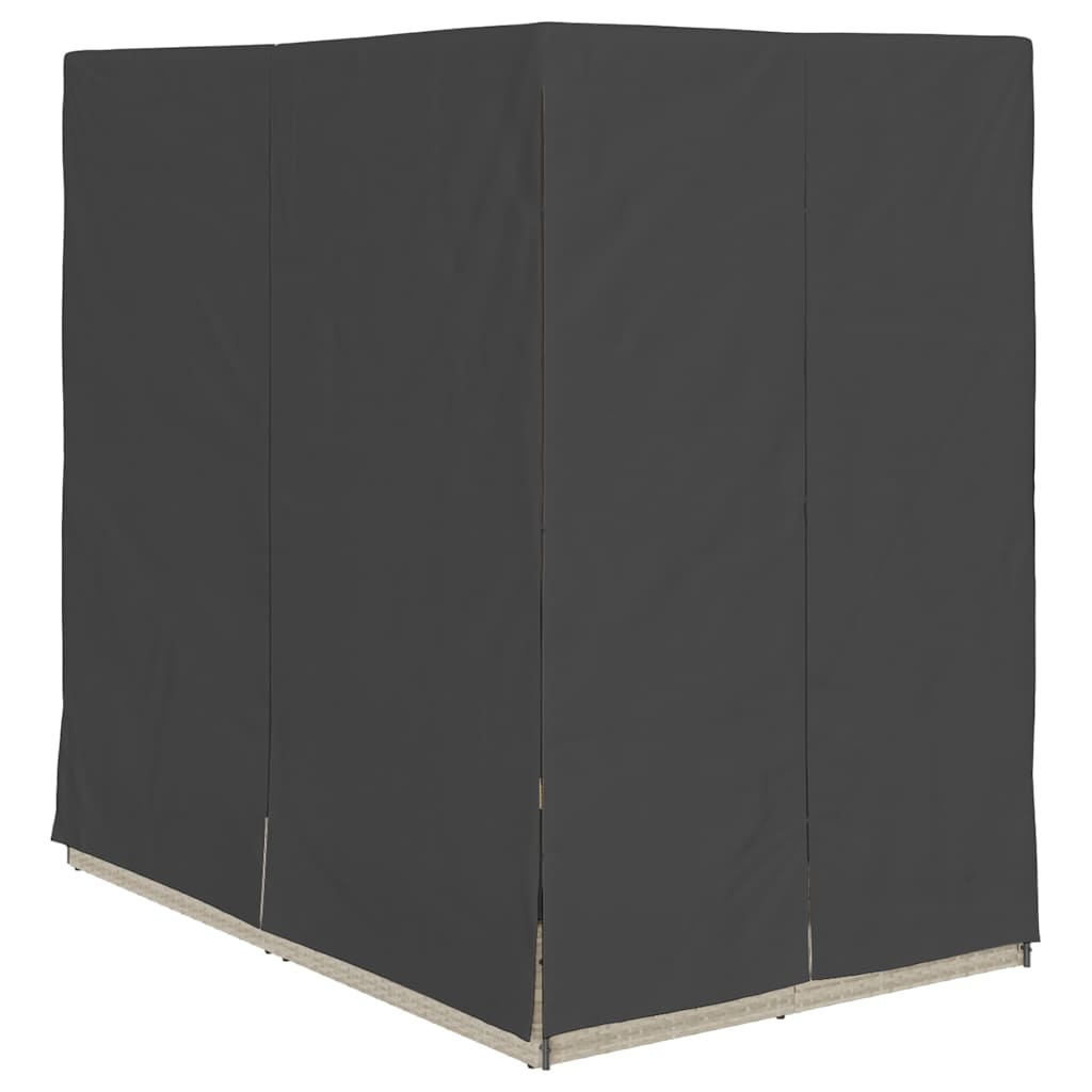 Dobbelt solstol Lysegrå 205 x 129 x 200 cm polyrattan