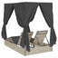 Dobbelt solstol Lysegrå 205 x 129 x 200 cm polyrattan