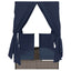 Dobbelt solstol med gardiner Sort 205 x 129 x 200 cm polyrattan